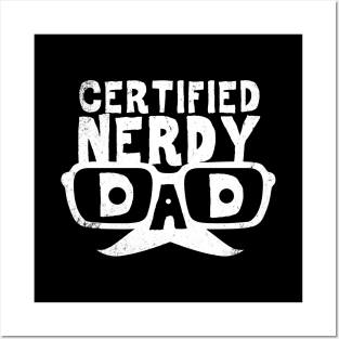 Father's Day Best Dad Nerd Geeky Slogan Gift for Dads Posters and Art